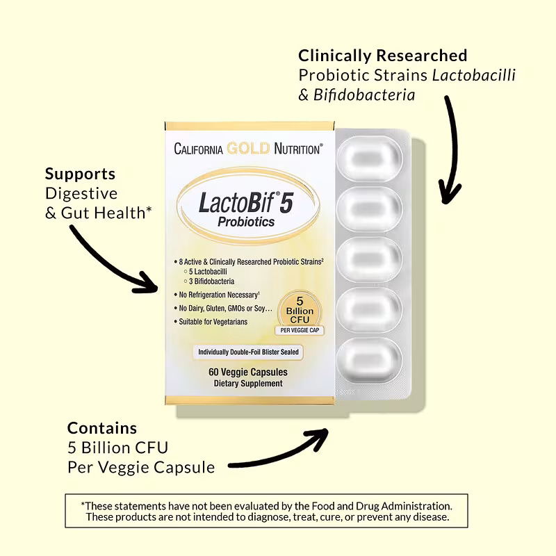 Probiotiques 5 mill UFC, 60 capsules – Image 6