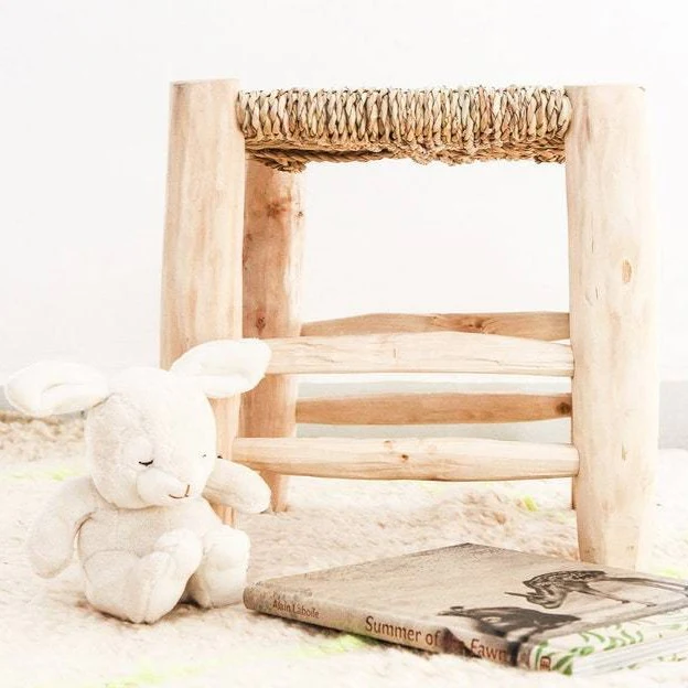 Tabouret marocain pour enfant en bois de citronnier